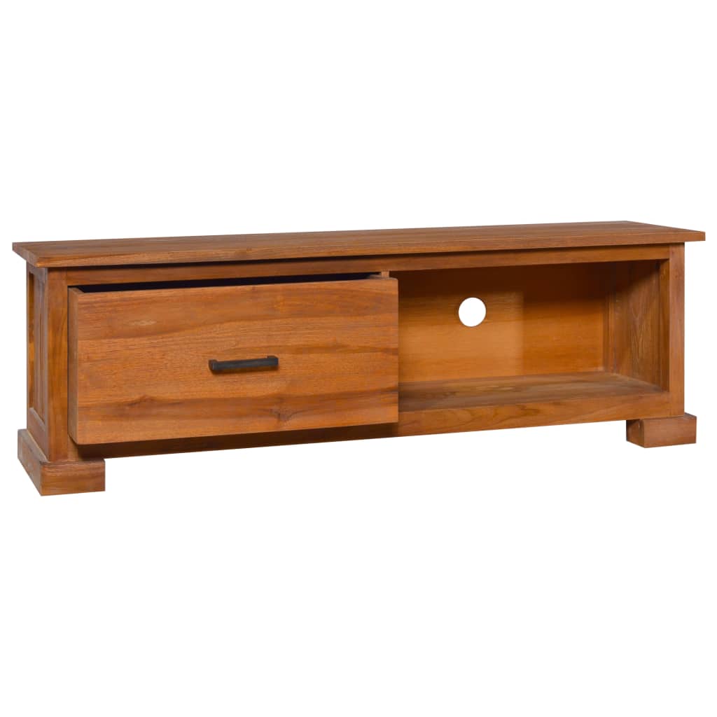 TV-bänk 112x30x37 cm massiv teak
