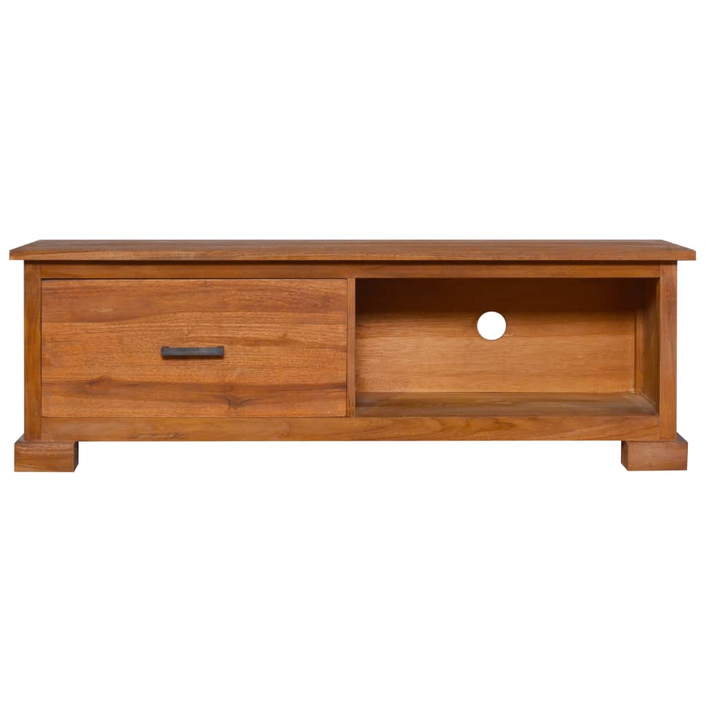 TV-bänk 112x30x37 cm massiv teak
