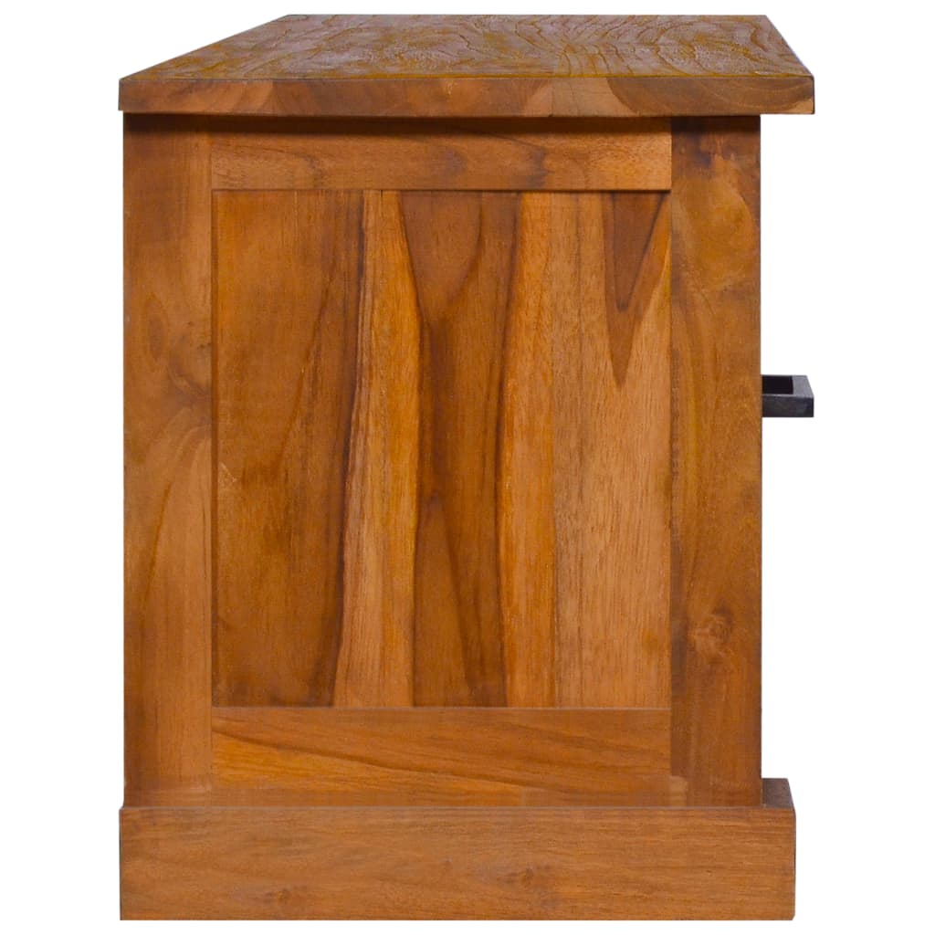 TV-bänk 112x30x37 cm massiv teak