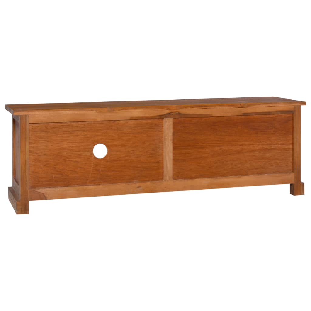 TV-bänk 112x30x37 cm massiv teak