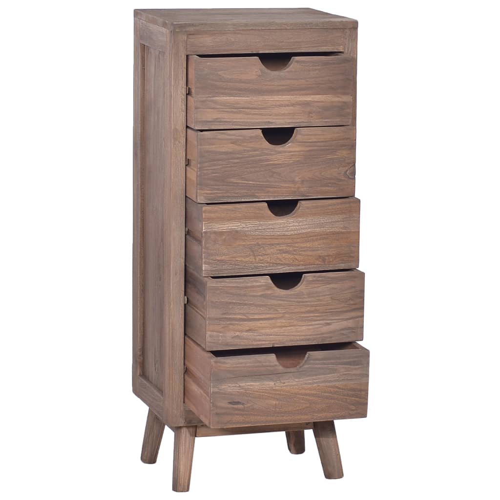 Skänk Trä med 5 lådor 40x30x100 cm massiv teak