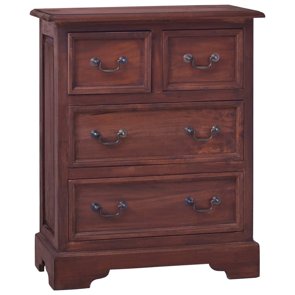 Byrå klassisk brun massiv mahogny