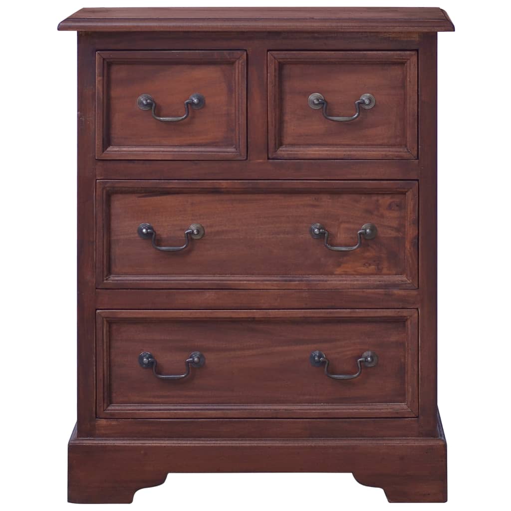 Byrå klassisk brun massiv mahogny