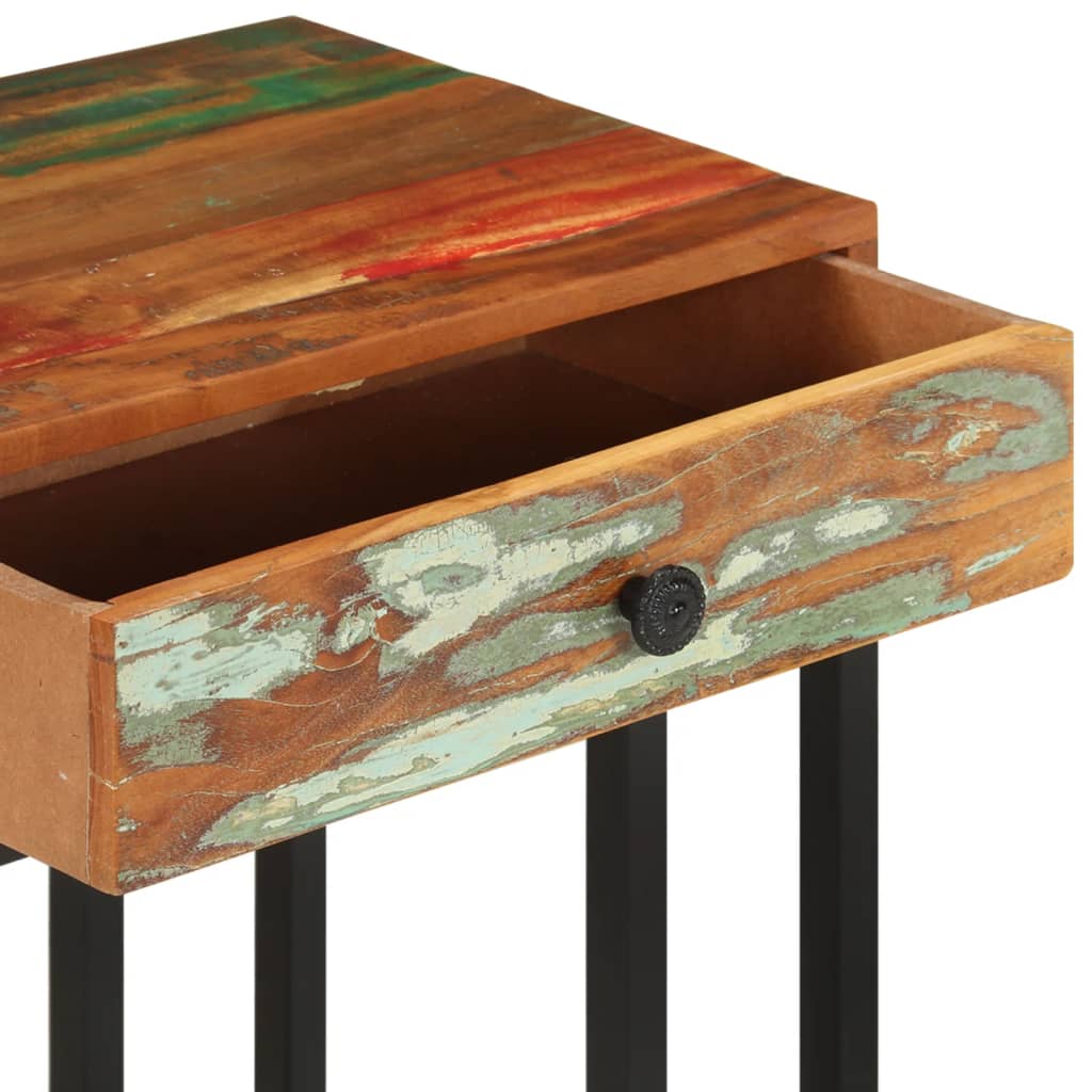 Sidobord Trä U-format 45x30x61 cm massivt återvunnet trä