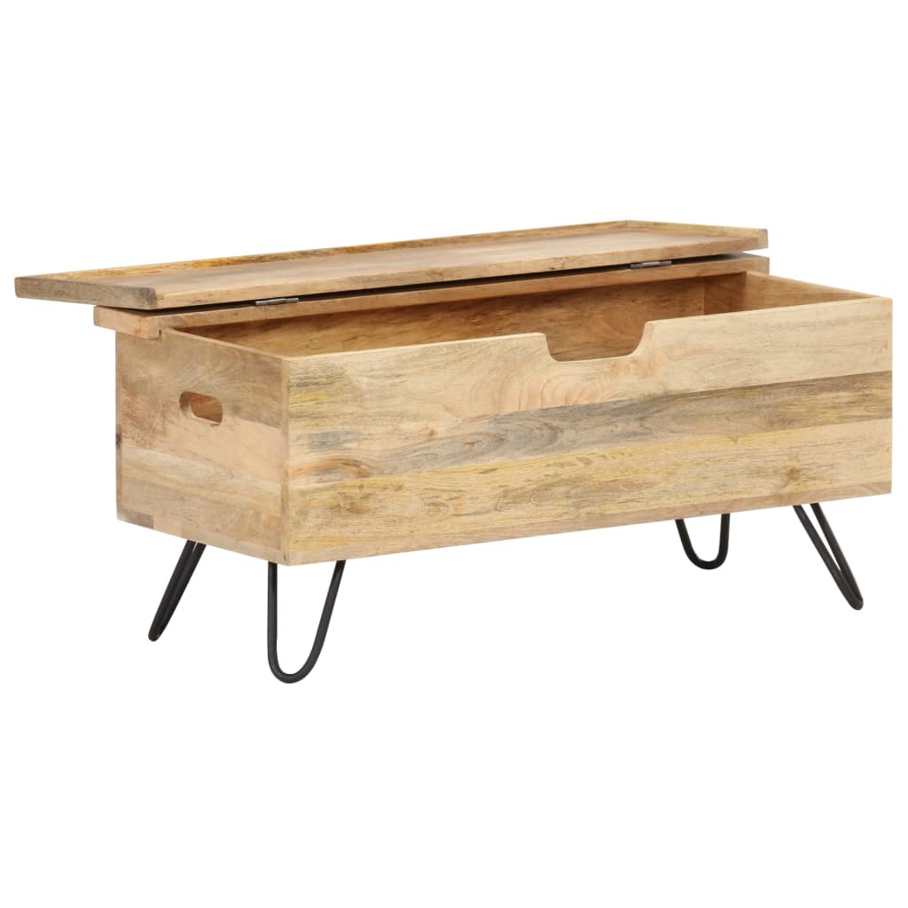 Förvaringskista 90x40x45 cm massivt mangoträ