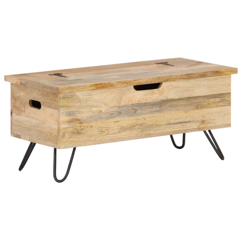 Förvaringskista 90x40x45 cm massivt mangoträ
