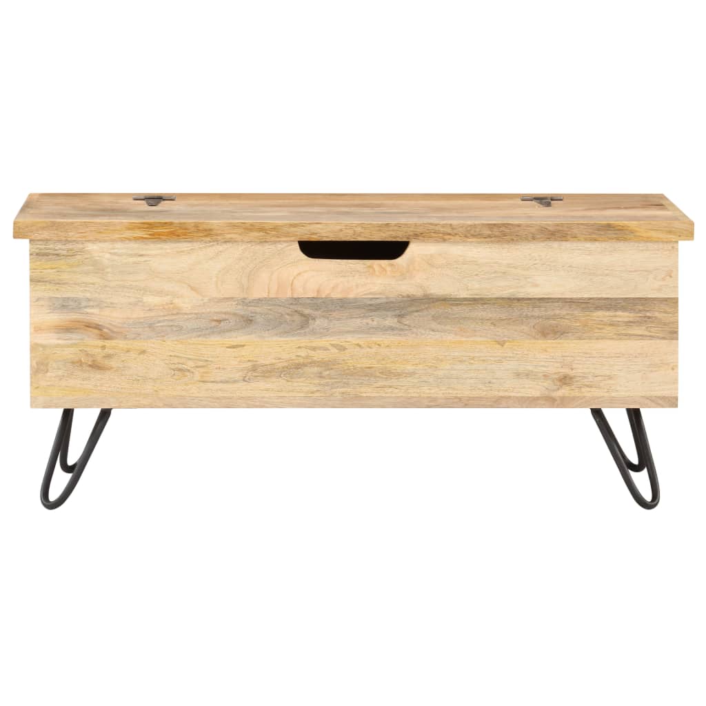 Förvaringskista 90x40x45 cm massivt mangoträ
