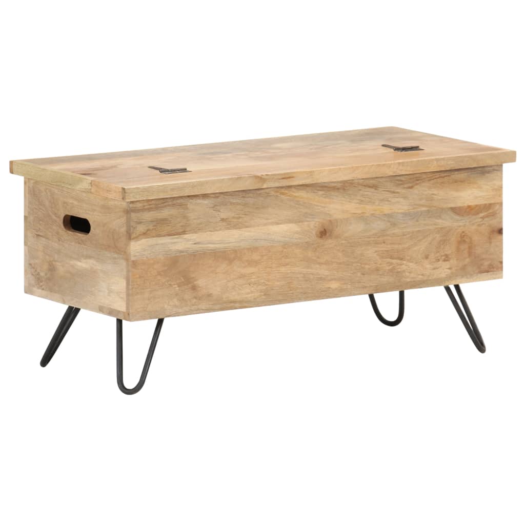 Förvaringskista 90x40x45 cm massivt mangoträ