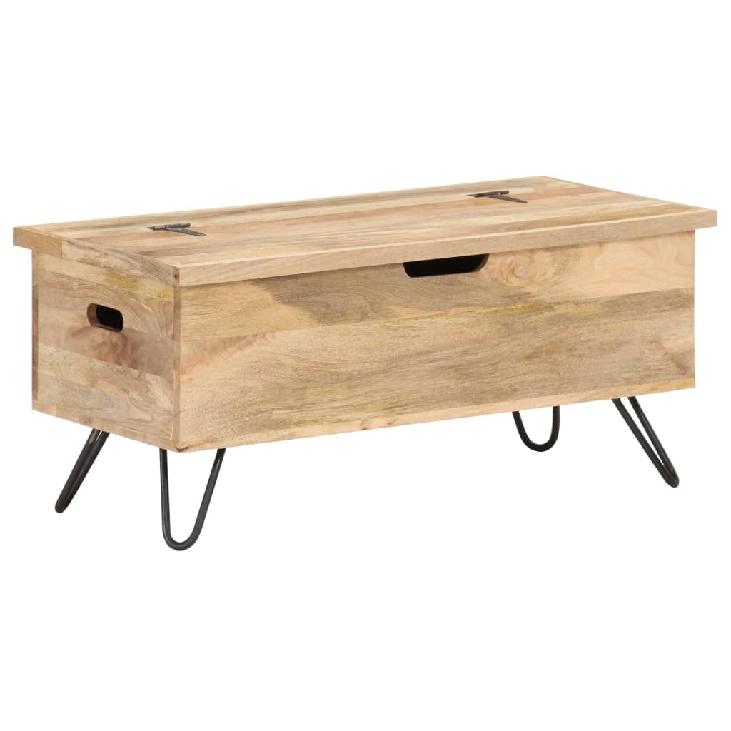 Förvaringskista 90x40x45 cm massivt mangoträ