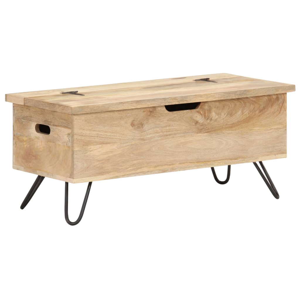 Förvaringskista 90x40x45 cm massivt mangoträ