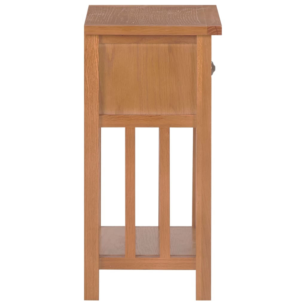 Tidskriftshållare med låda 35x27x55 cm massiv ek