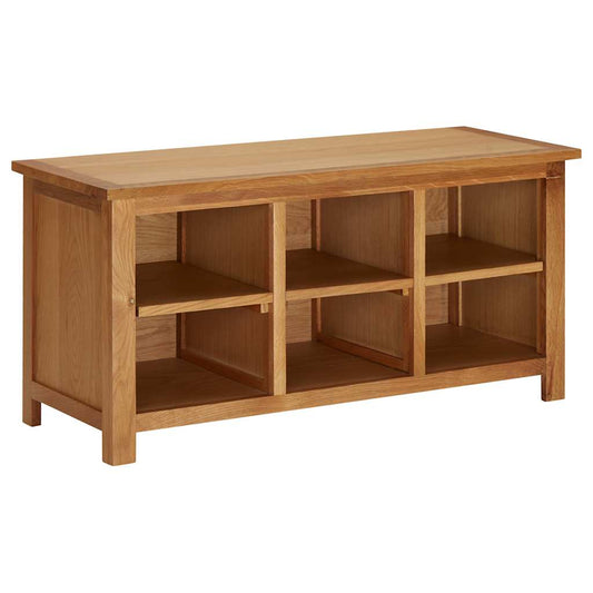 Skoställ Brun Ek Skohylla 90x37x45 cm massiv ek