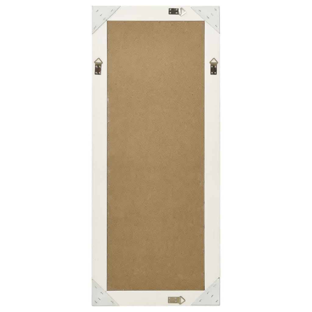 Väggspegel barockstil 50x120 cm vit