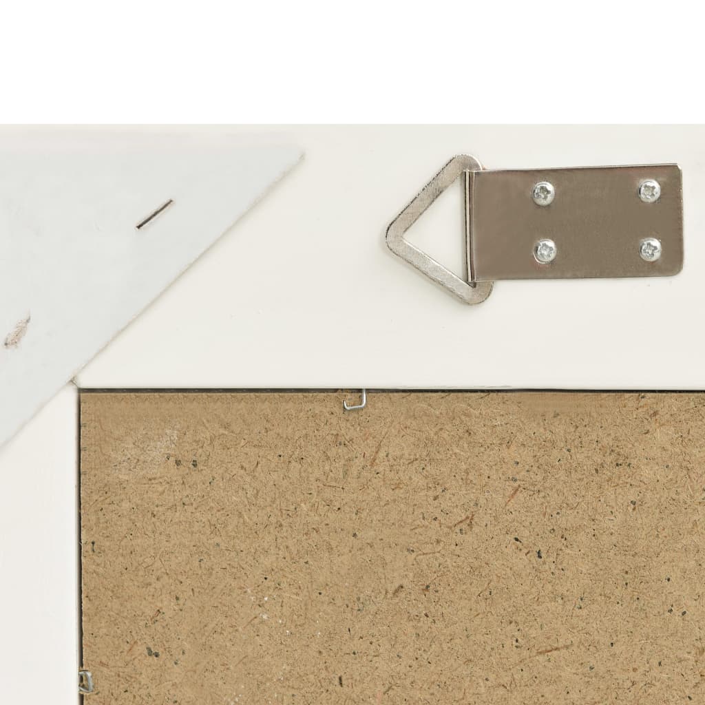 Väggspegel barockstil 50x120 cm vit