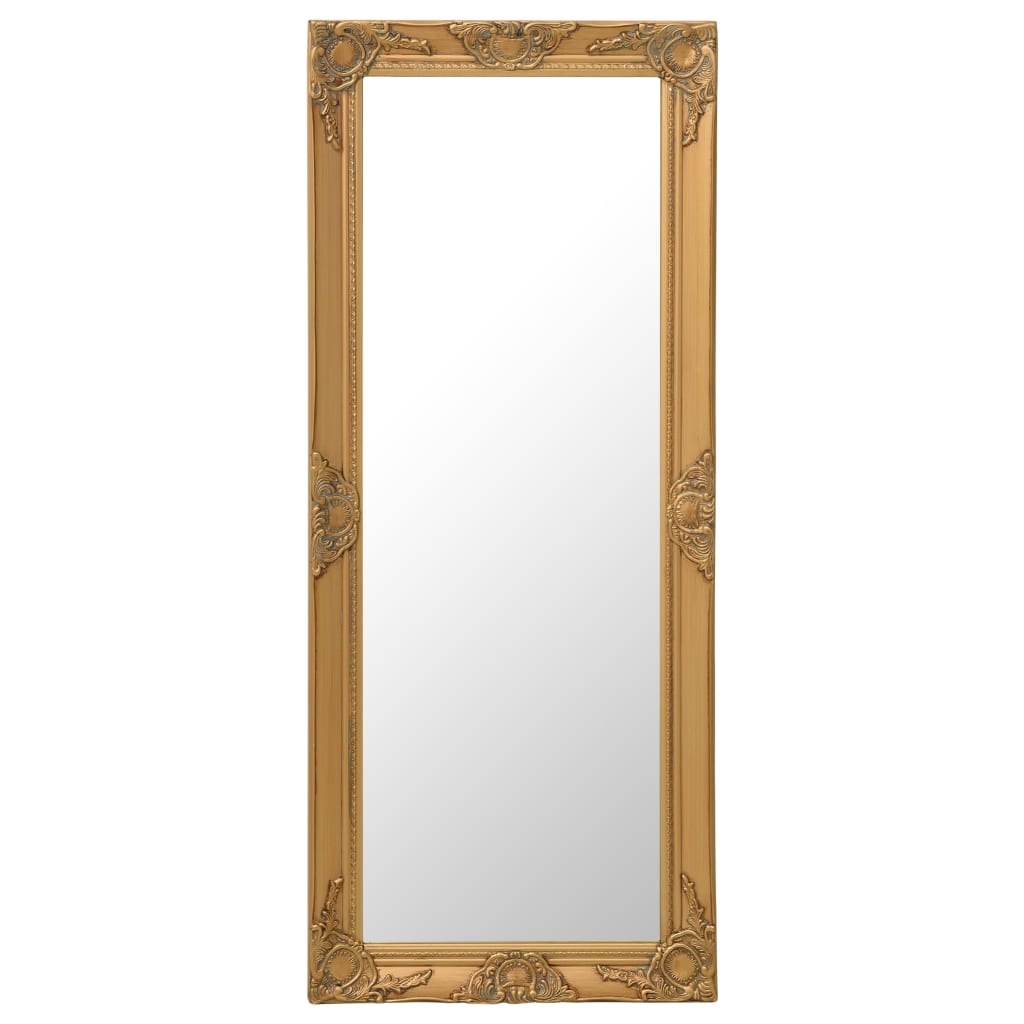 Väggspegel barockstil 50x120 cm guld