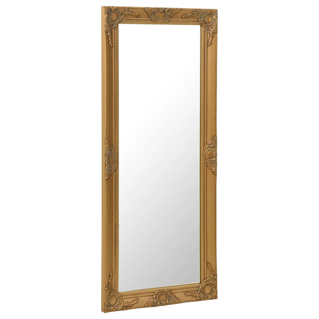 Väggspegel barockstil 50x120 cm guld