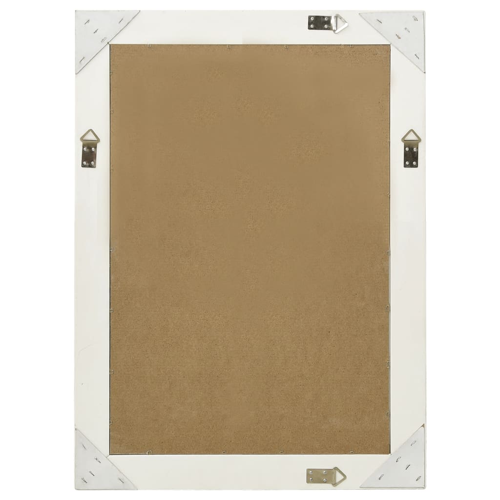 Väggspegel barockstil 60x80 cm vit