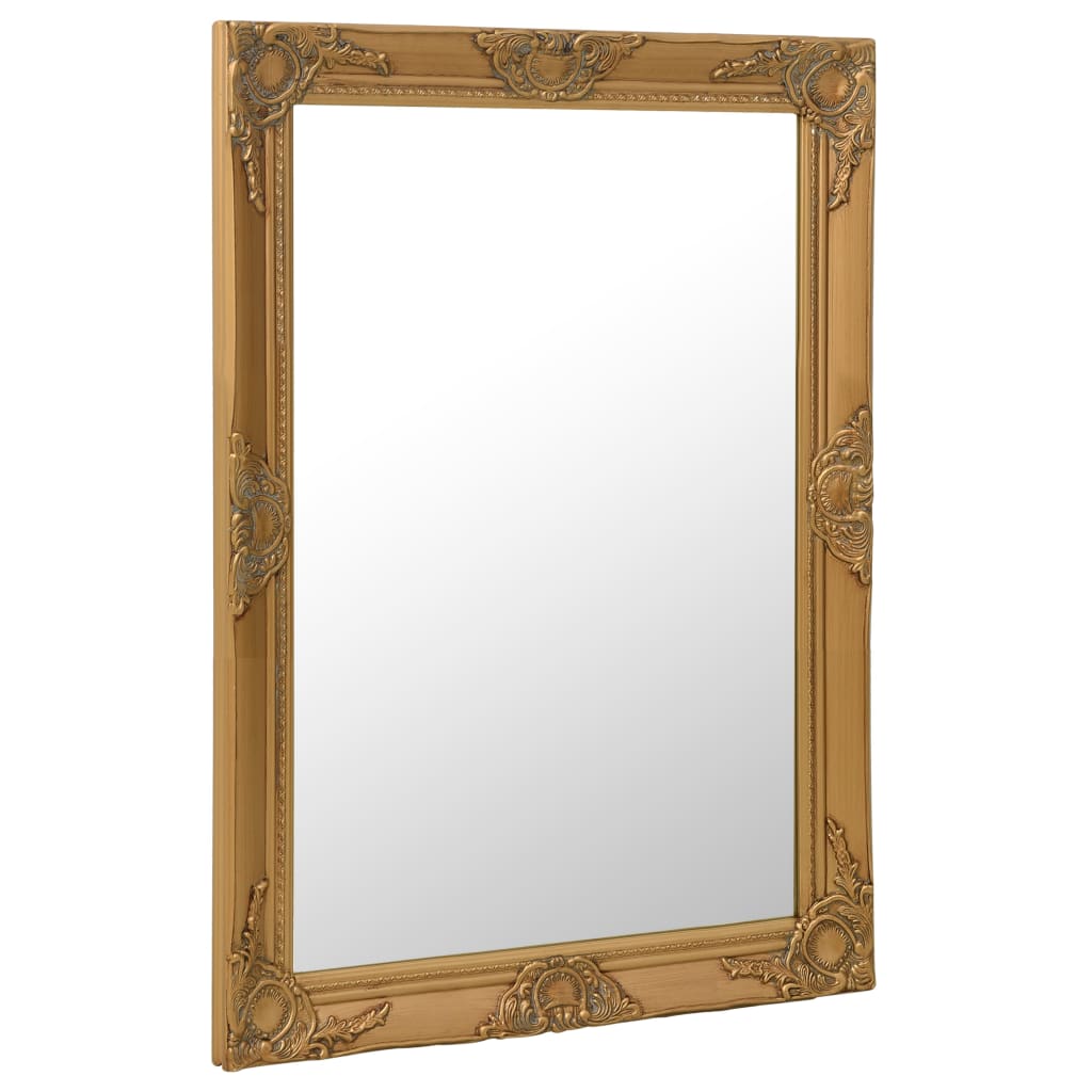 Väggspegel barockstil 60x80 cm guld