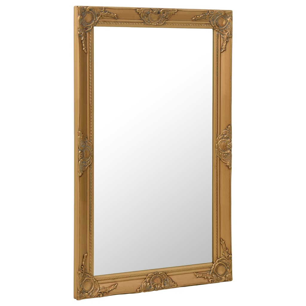 Väggspegel barockstil 60x100 cm guld