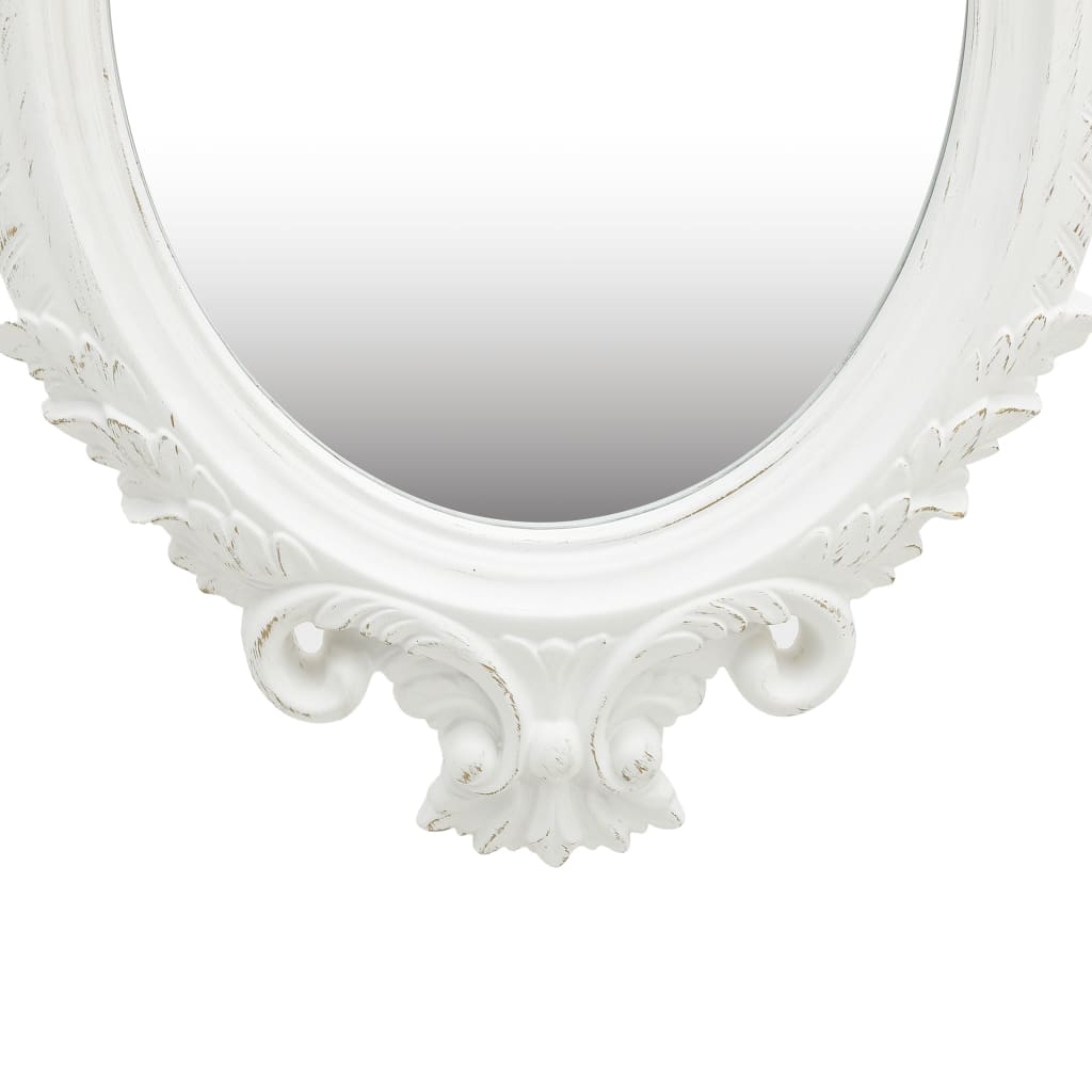 Väggspegel slottsstil 56x76 cm Vit