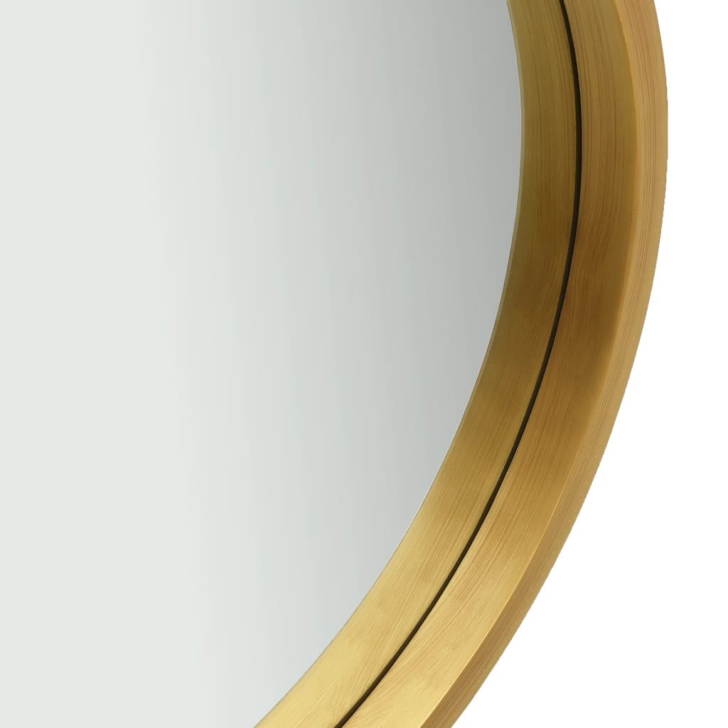 Väggspegel med rem 60 cm guld
