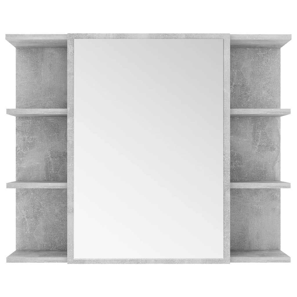 Badrumsspegel Spegelskåp Betonggrå 80x20,5x64 cm