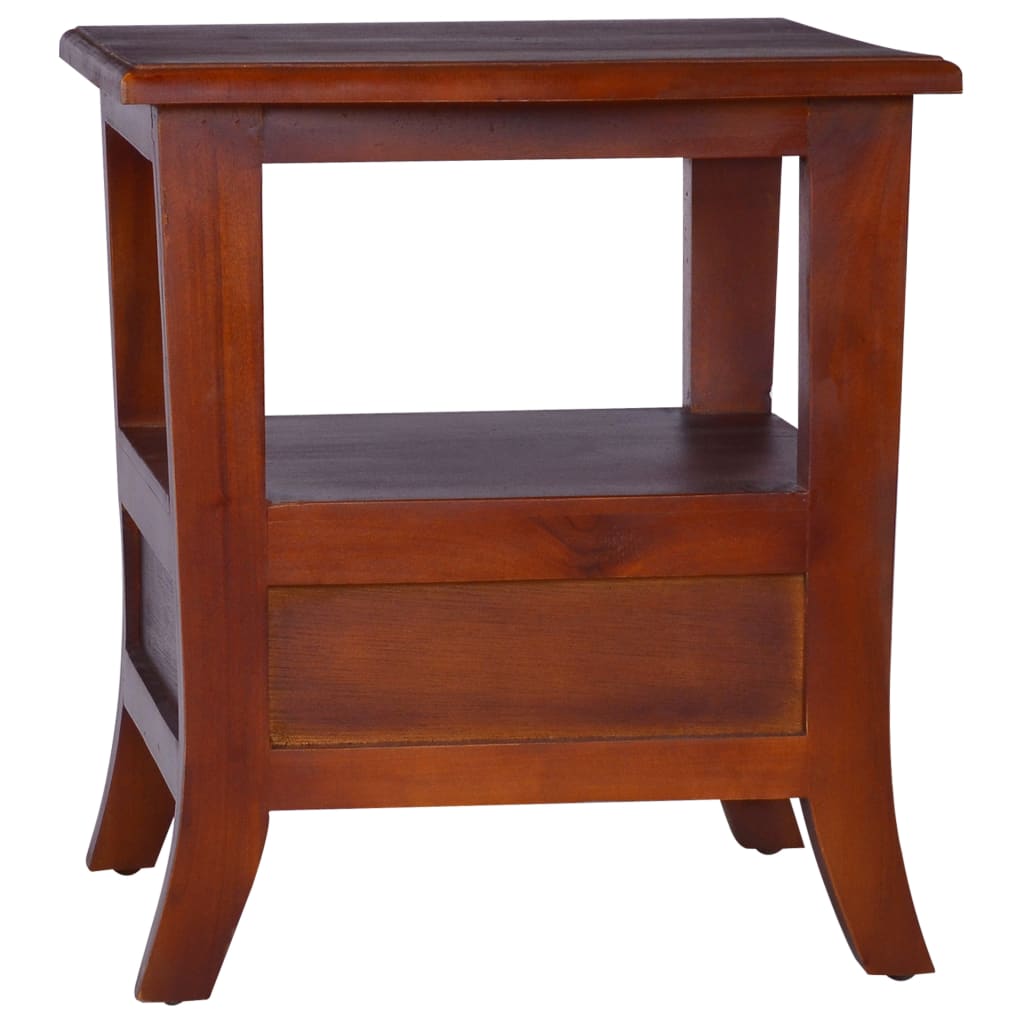 Sängbord klassisk brun massiv mahogny