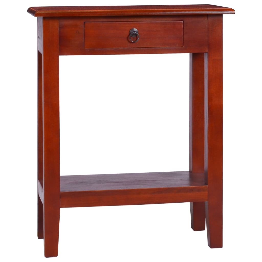 Avlastningsbord klassisk brun 60x30x75 cm massiv mahogny