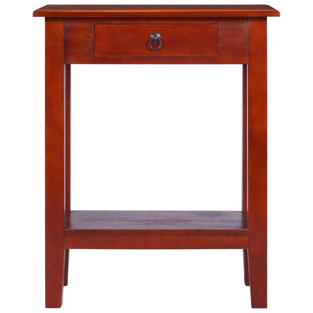 Avlastningsbord klassisk brun 60x30x75 cm massiv mahogny