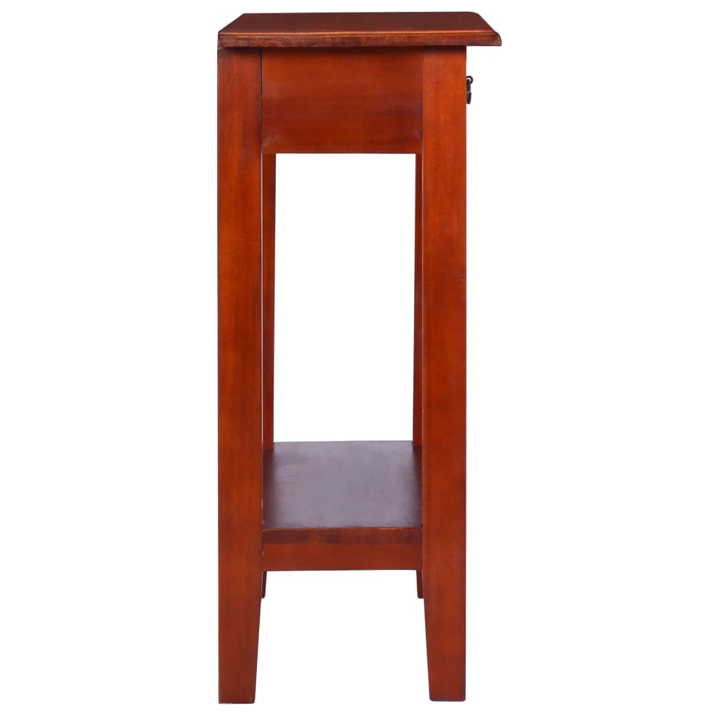 Avlastningsbord klassisk brun 60x30x75 cm massiv mahogny