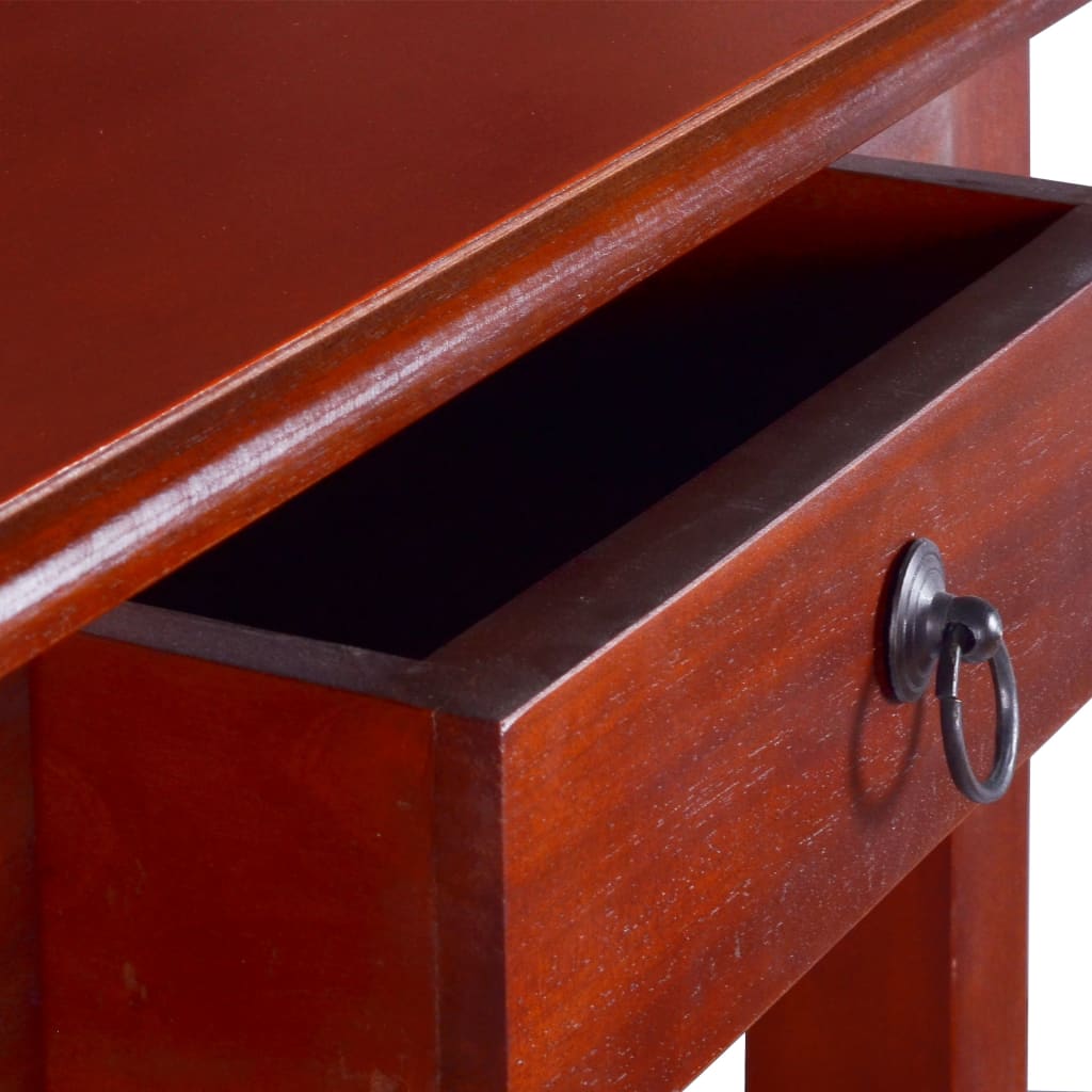 Avlastningsbord klassisk brun 60x30x75 cm massiv mahogny
