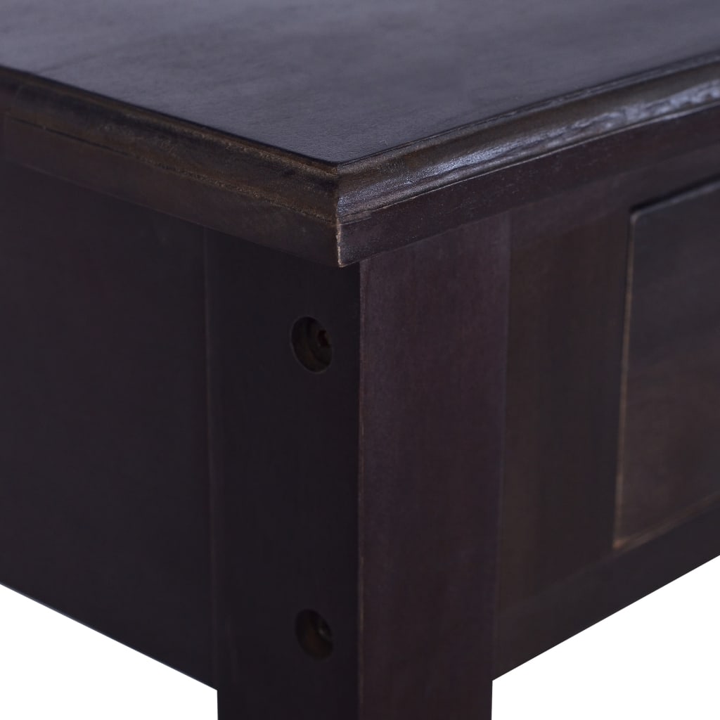 Avlastningsbord Konsollbord Svart 120x30x75 massiv mahogny