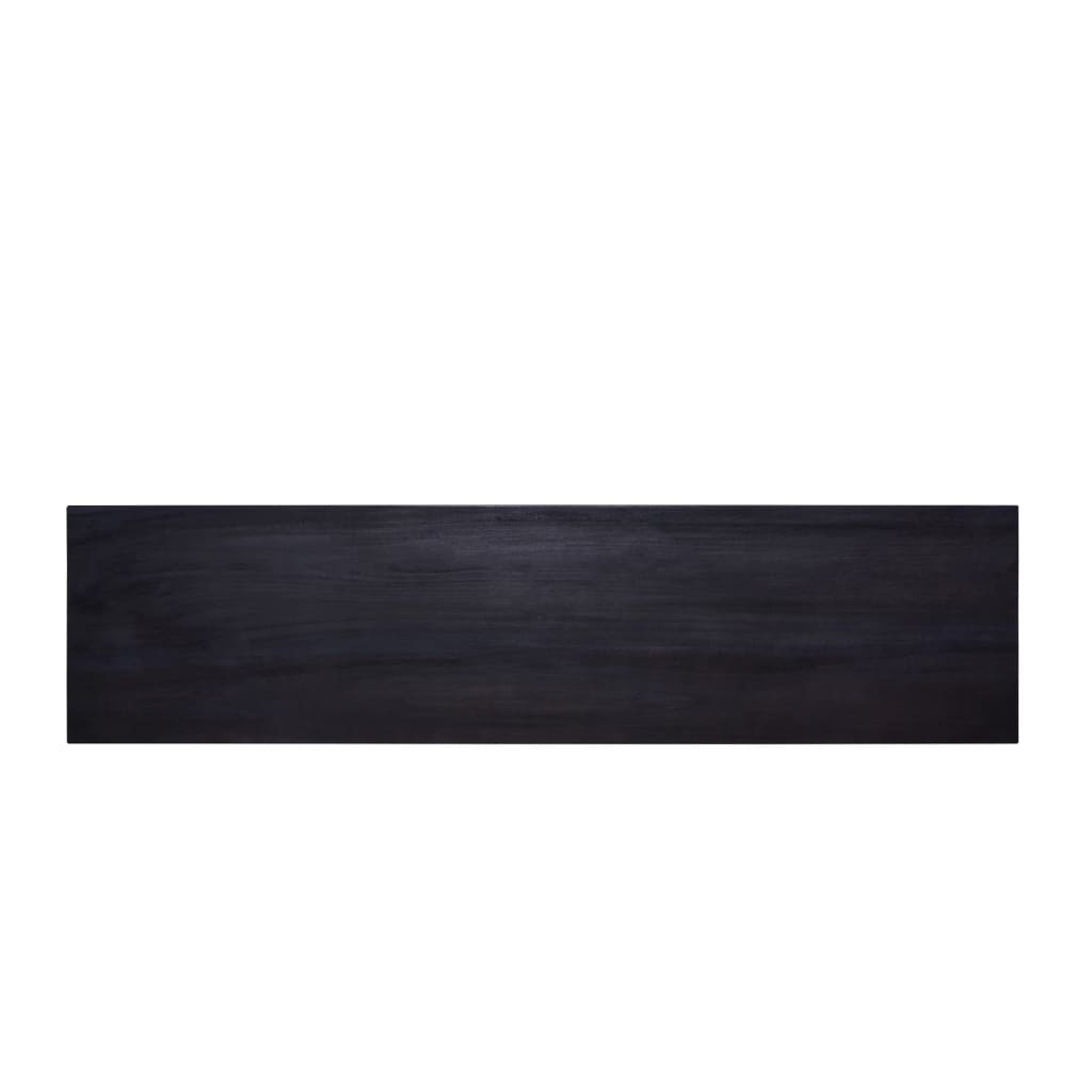 Avlastningsbord svart 120x30x75 cm massivt mahognyträ