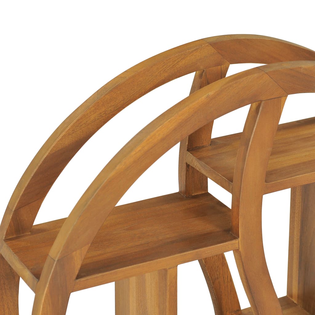 Vägghylla Trä Yin yang-vägghylla 60x15x60 cm massiv teak