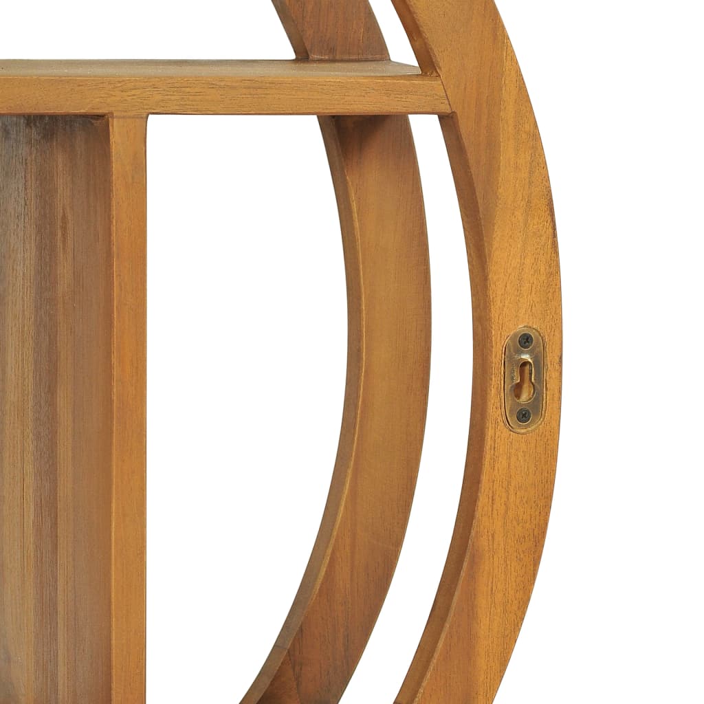 Vägghylla Trä Yin yang-vägghylla 60x15x60 cm massiv teak
