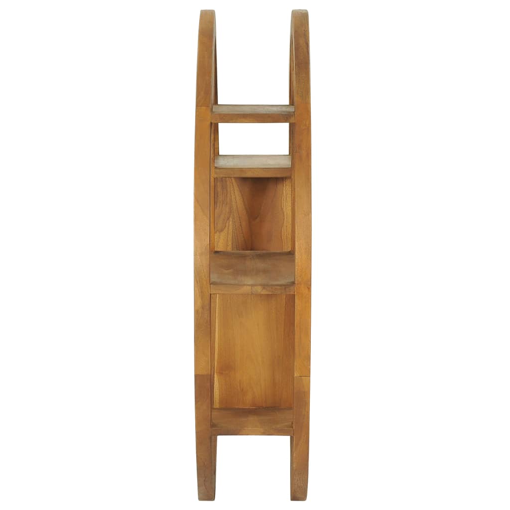 Vägghylla Trä Yin yang-vägghylla 80x17,5x80 cm massiv teak