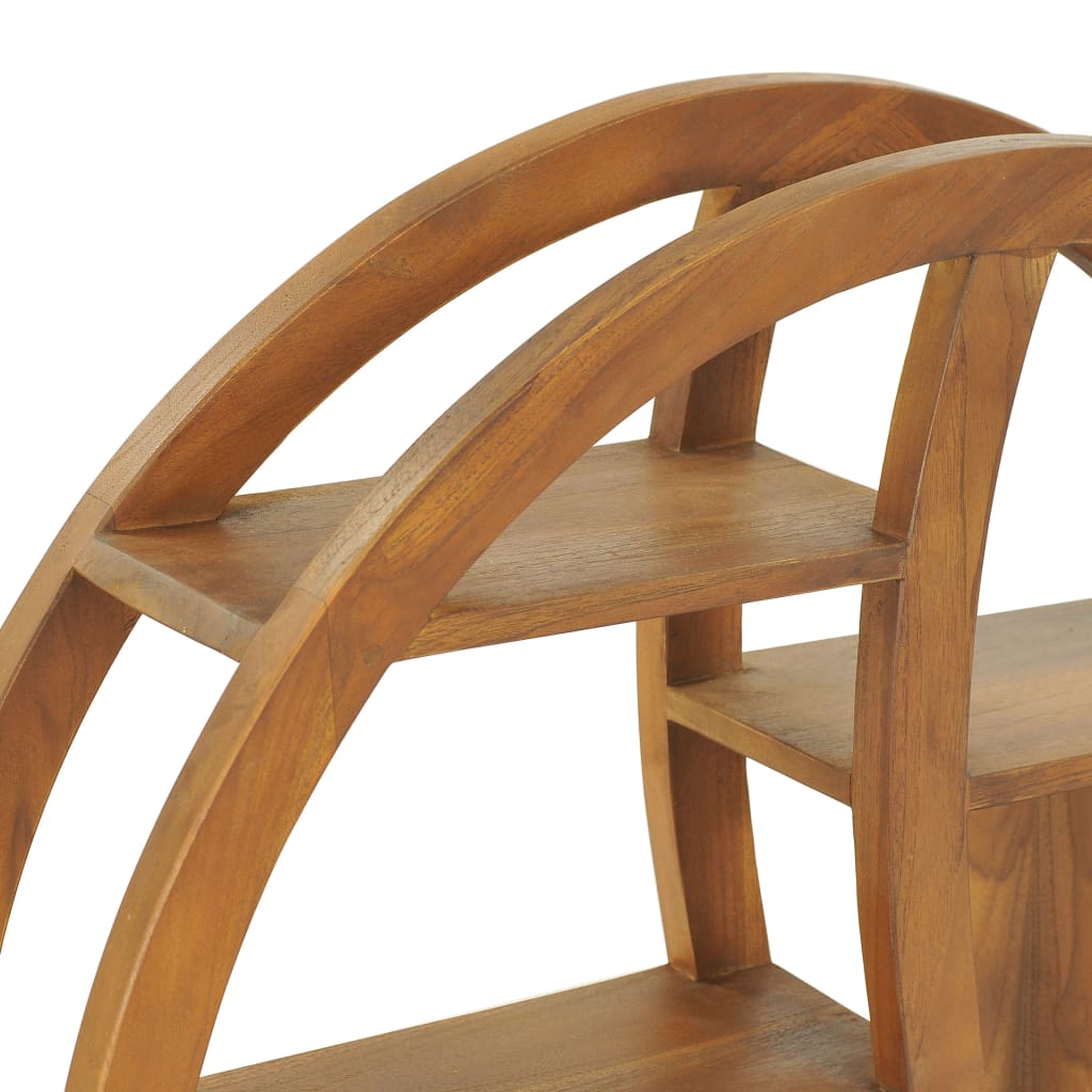 Vägghylla Trä Yin yang-vägghylla 80x17,5x80 cm massiv teak