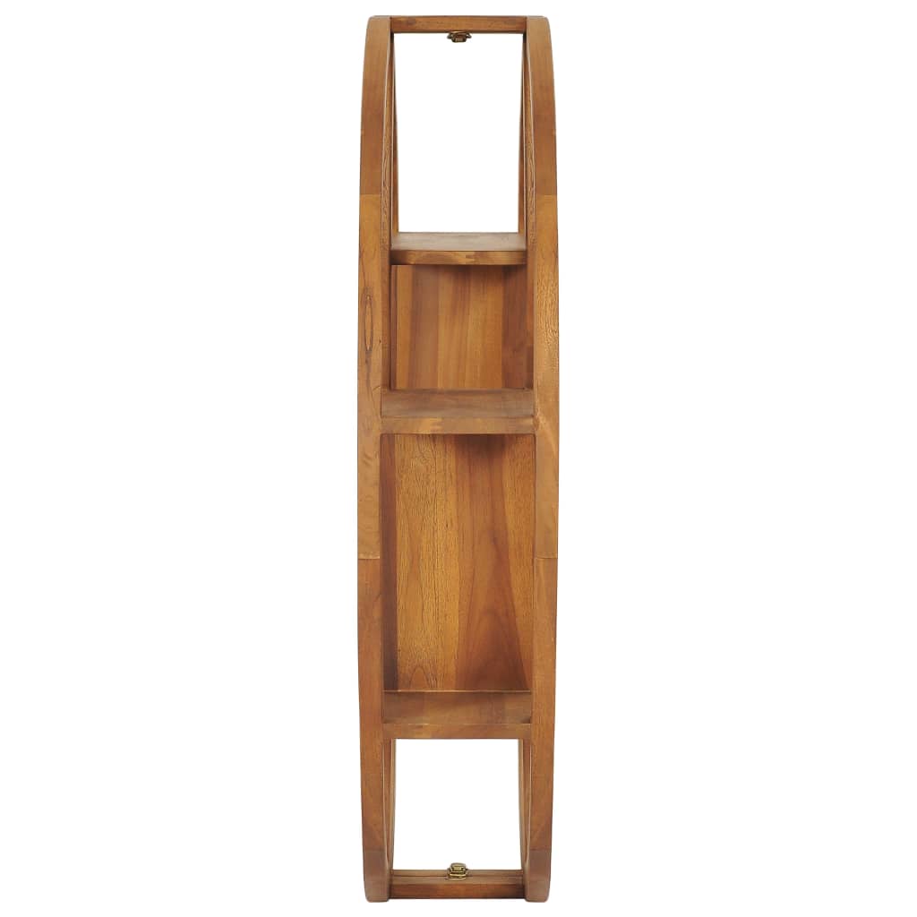 Vägghylla Trä Yin yang-vägghylla 100x20x100 cm massiv teak