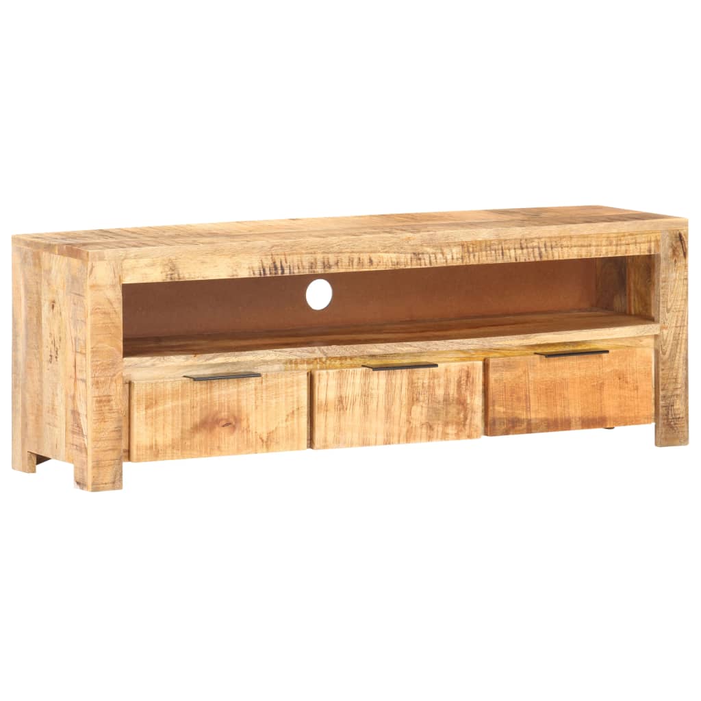 TV-bänk 119x30x41 cm grovt mangoträ