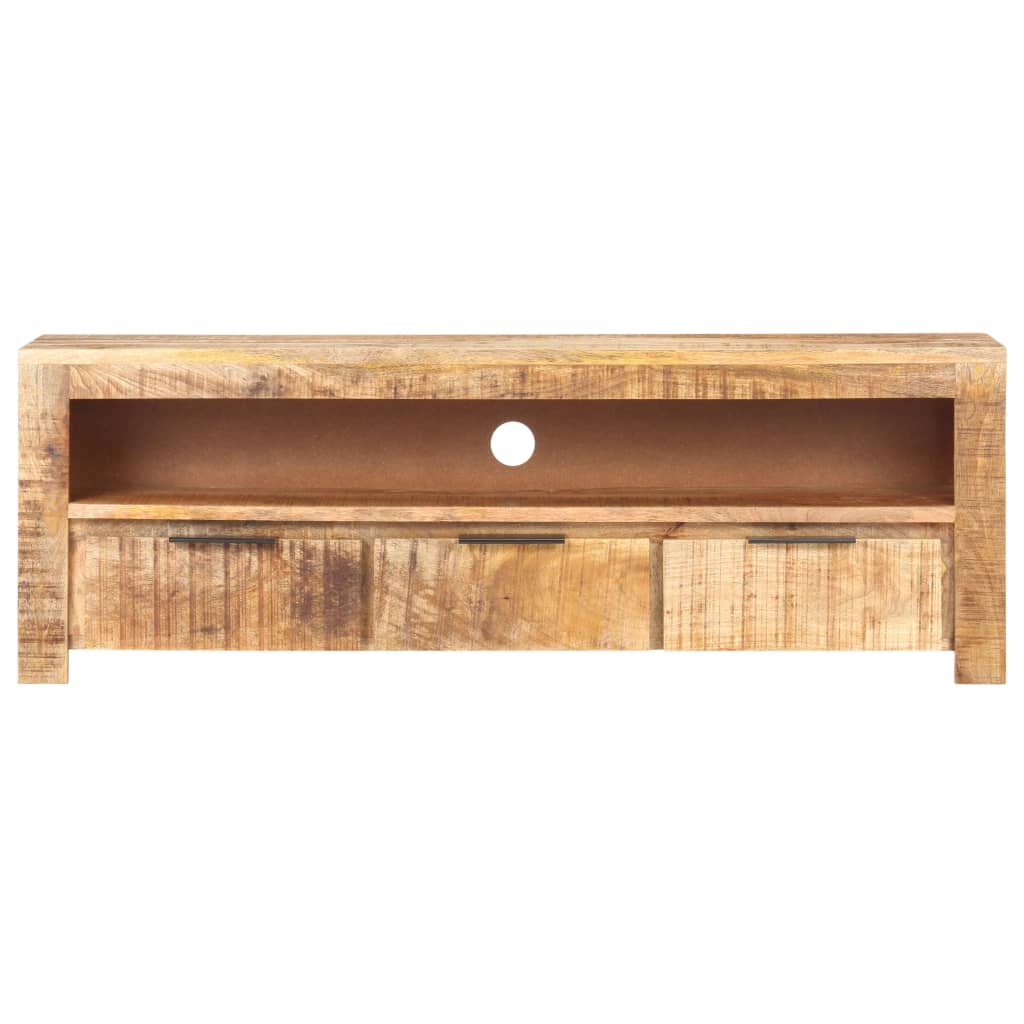 TV-bänk 119x30x41 cm grovt mangoträ