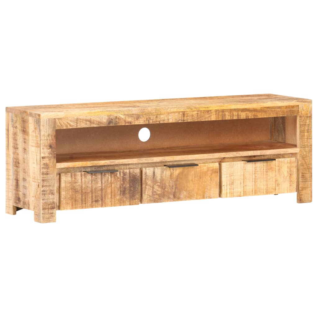 TV-bänk 119x30x41 cm grovt mangoträ