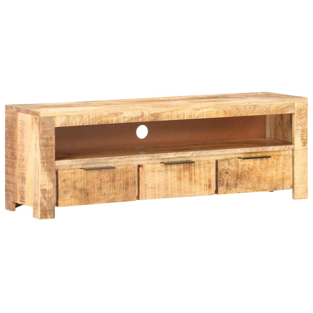 TV-bänk 119x30x41 cm grovt mangoträ