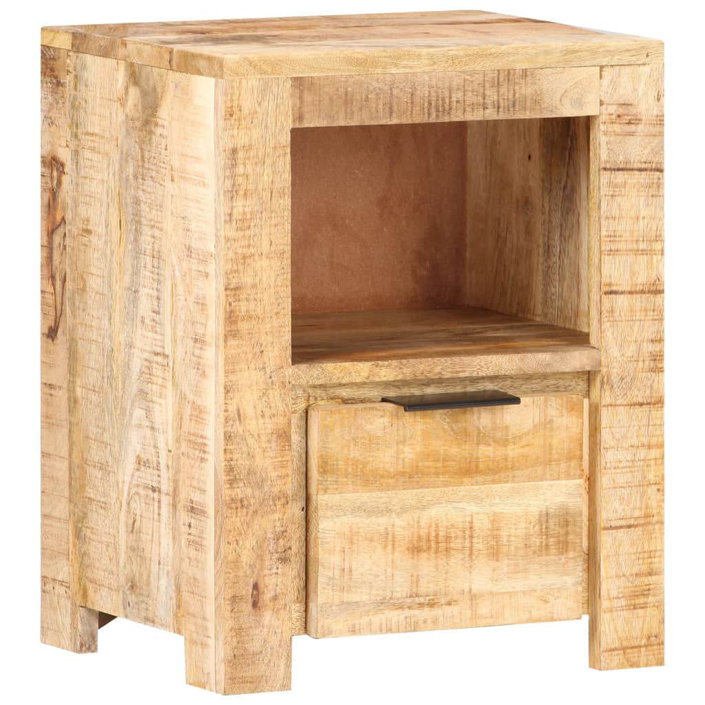 Sängbord 40x30x50 cm massivt grovt mangoträ