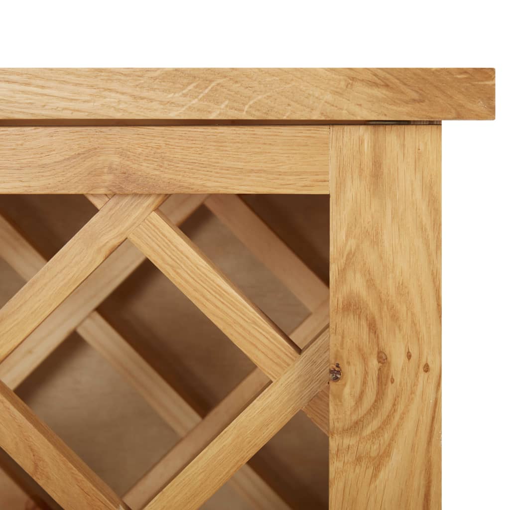 Vinställ Vinskåp för 11 flaskor 80x32x80 cm massiv ek