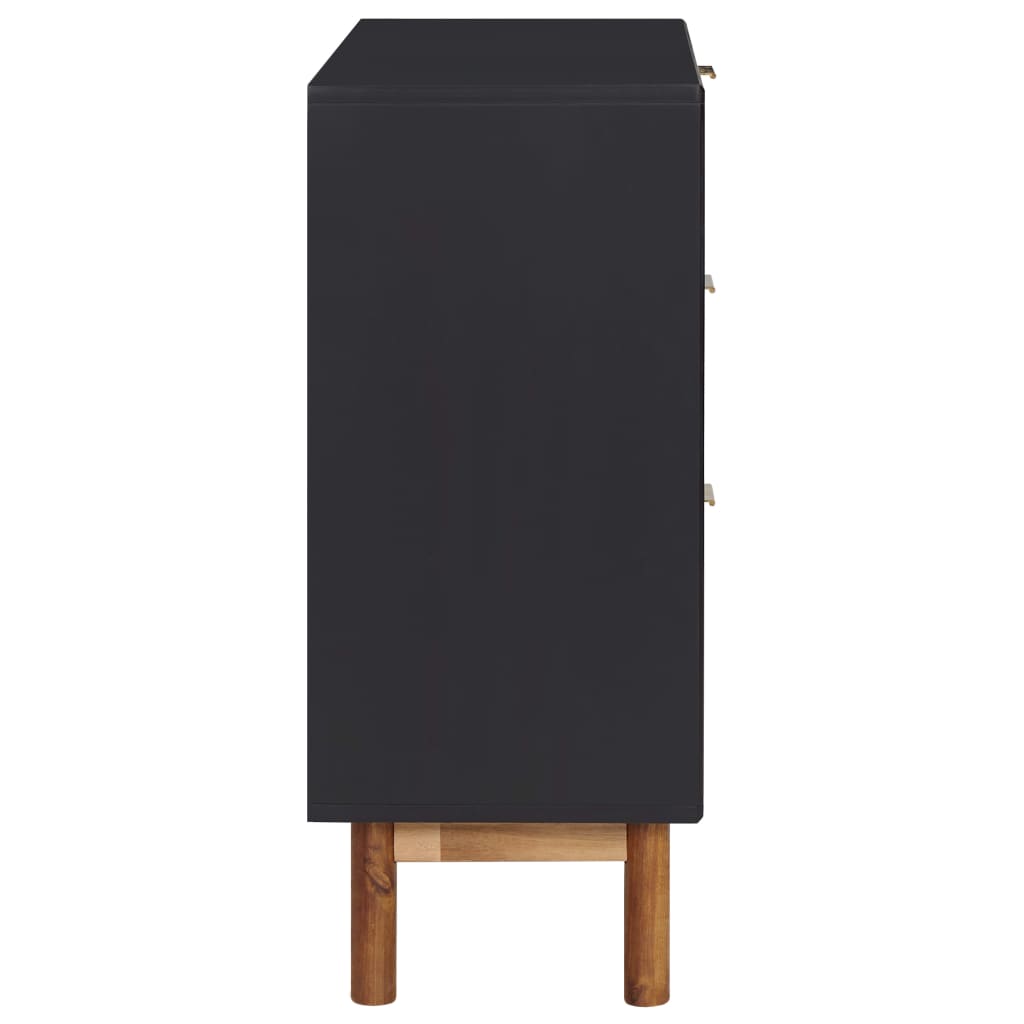 Skänk Trä 90x33,5x80 cm massivt akaciaträ och