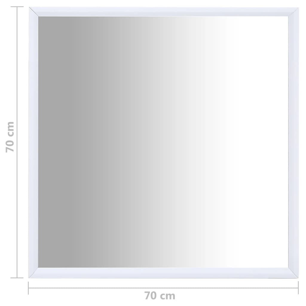 Väggspegel Vit 70x70 cm