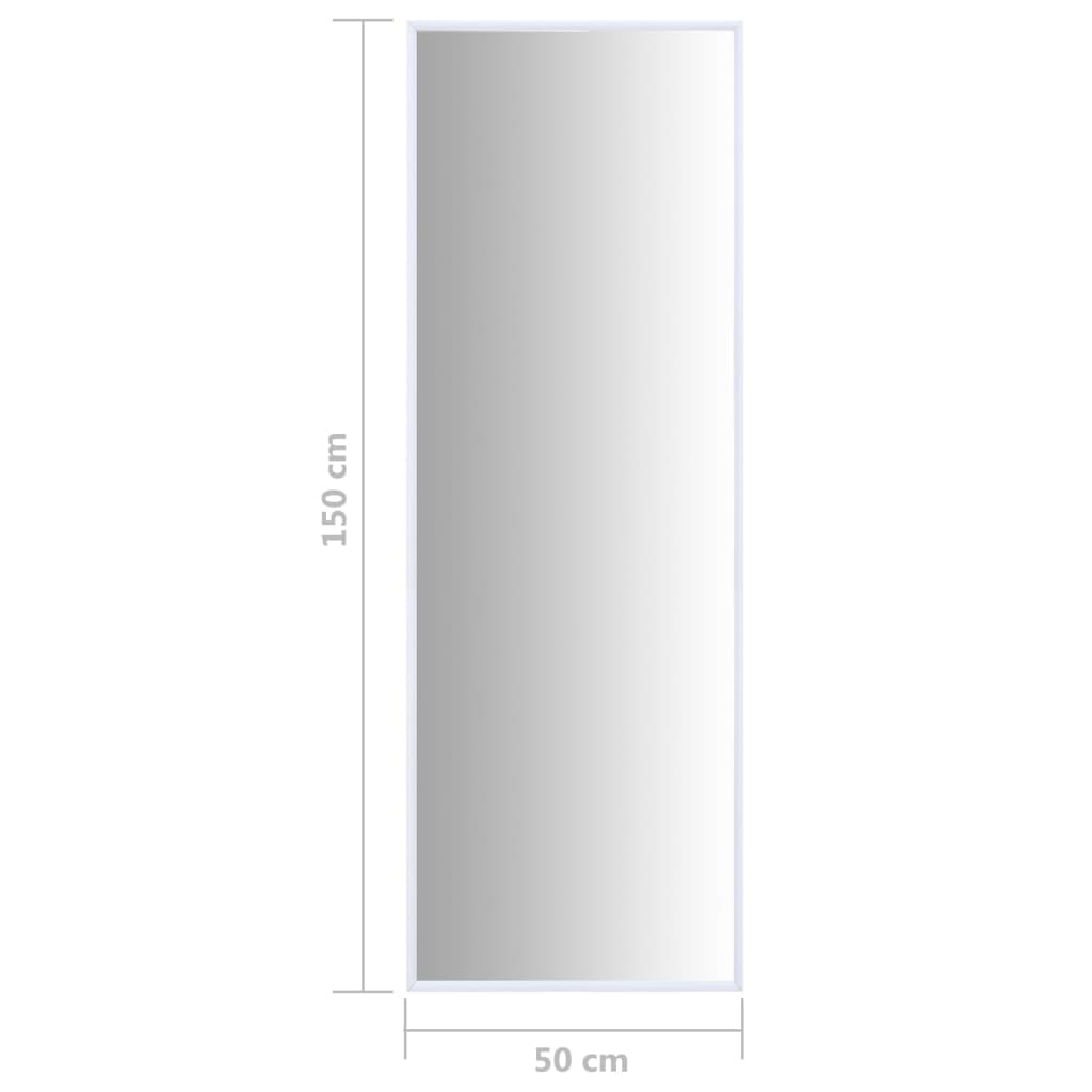 Väggspegel 150x50 cm vit