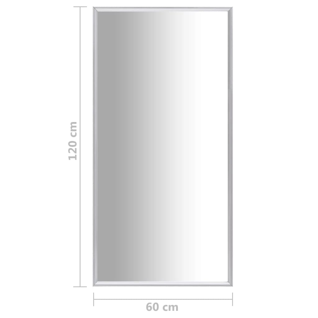 Väggspegel silver 120x60 cm