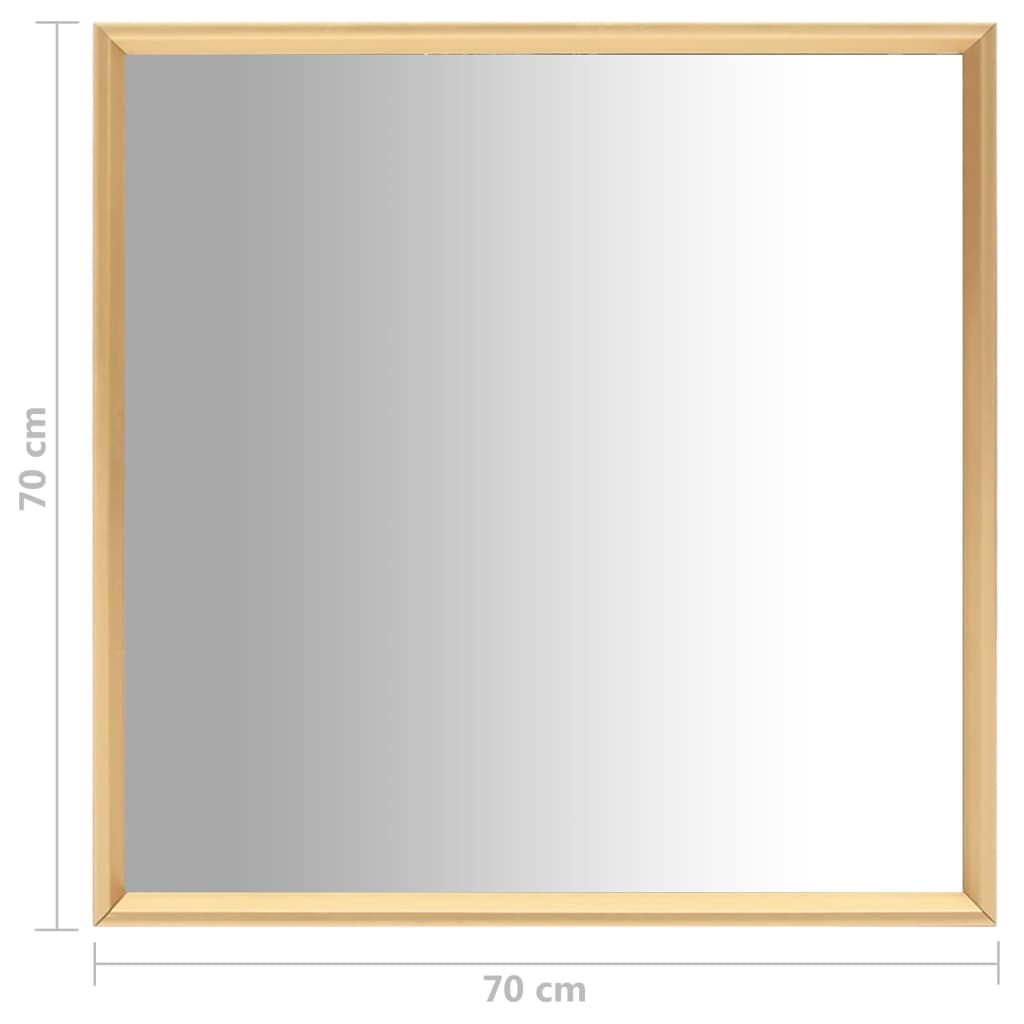 Väggspegel guld 70x70 cm