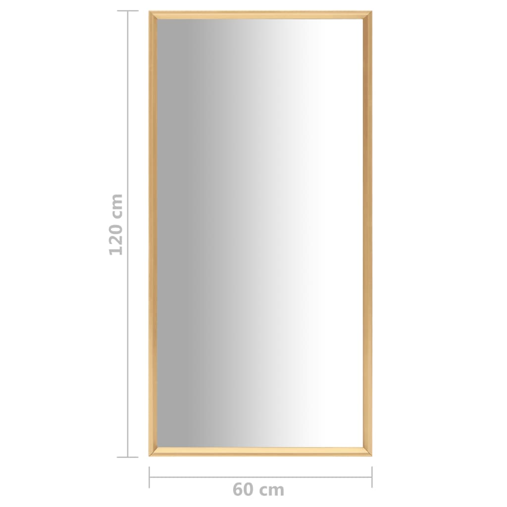 Väggspegel guld 120x60 cm